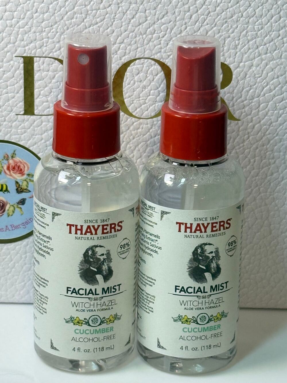 Thayers Remedies Witch Hazel Alcohol Free Toner with Cucumber - TWO 4oz - NEW